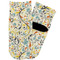 Swirly Floral Toddler Ankle Socks - Single Pair - Front and Back