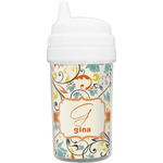 Swirly Floral Toddler Sippy Cup (Personalized)