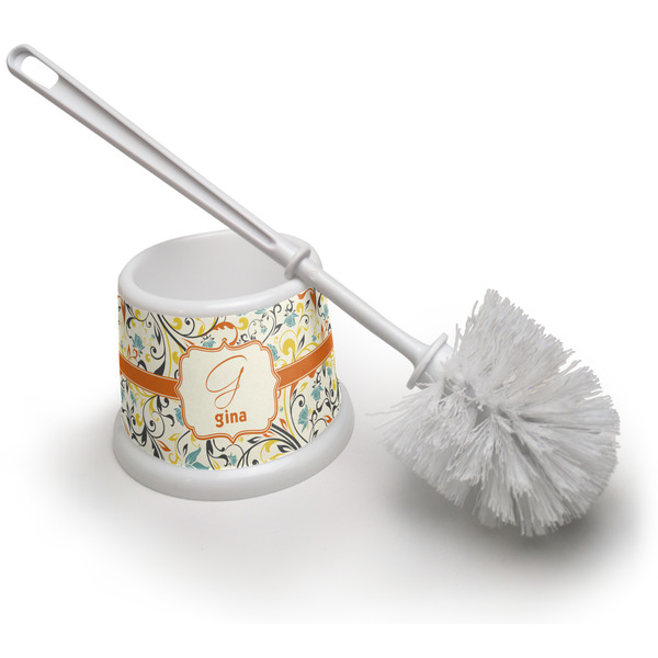 Custom Swirly Floral Toilet Brush (Personalized)