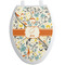 Swirly Floral Toilet Seat Decal (Personalized)
