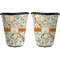 Swirly Floral Trash Can Black - Front and Back - Apvl