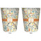 Swirly Floral Trash Can White - Front and Back - Apvl
