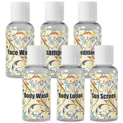 Swirly Floral Travel Bottles (Personalized)