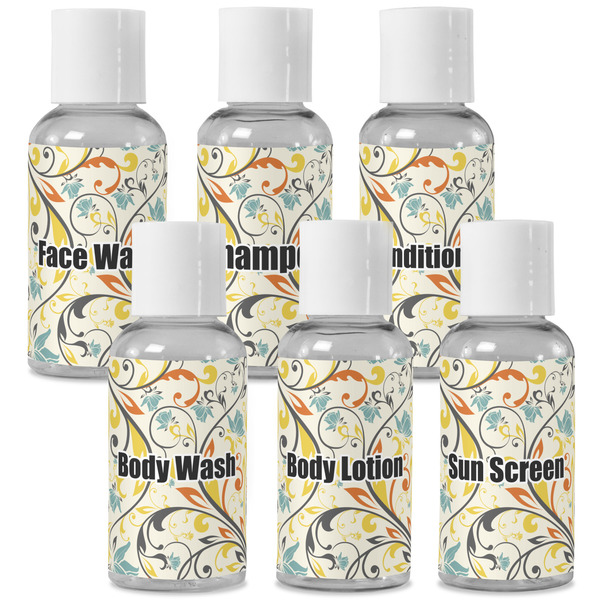 Custom Swirly Floral Travel Bottles (Personalized)