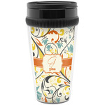 Swirly Floral Acrylic Travel Mug without Handle (Personalized)