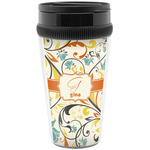 Swirly Floral Acrylic Travel Mug without Handle (Personalized)