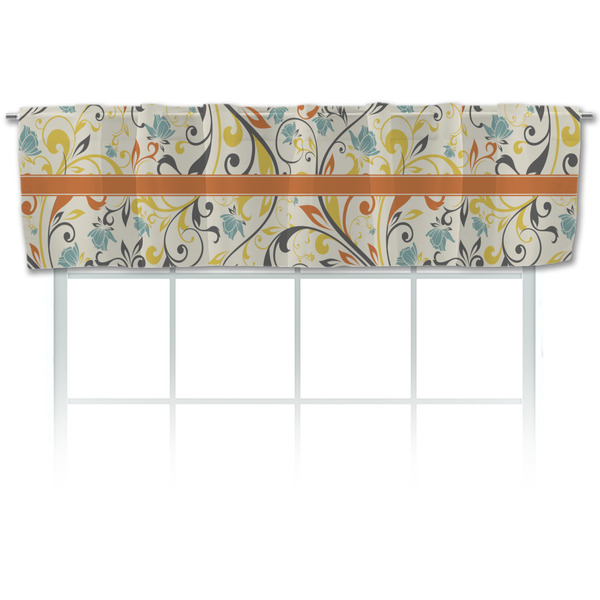 Custom Swirly Floral Valance