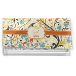 Swirly Floral Vinyl Checkbook Cover (Personalized)