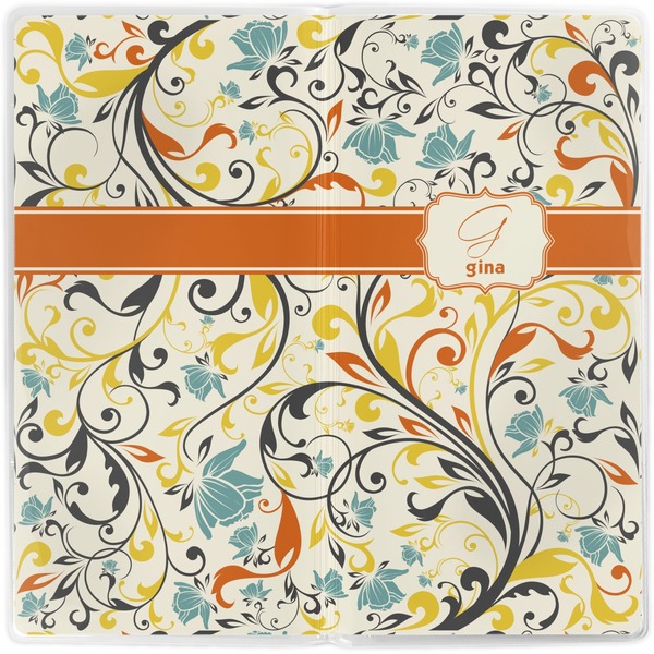 Swirly Floral Vinyl Document Wallet - Apvl