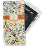 Swirly Floral Travel Document Holder