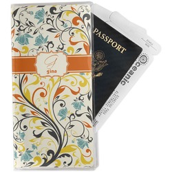 Swirly Floral Travel Document Holder