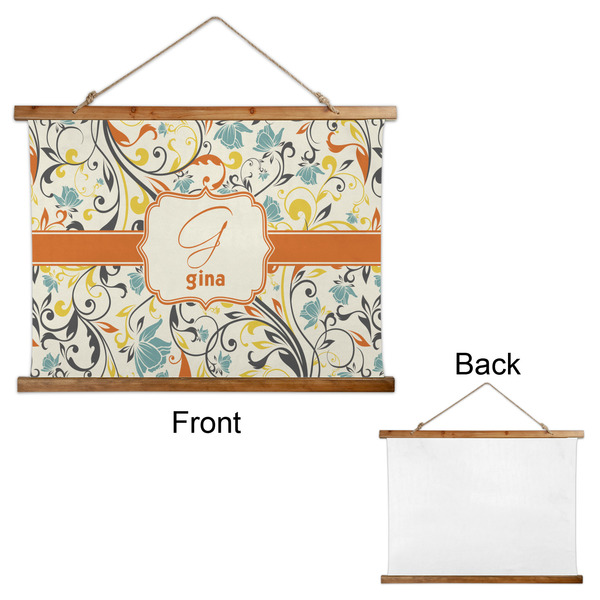 Swirly Floral Wall Hanging Tapestry - Landscape - APPROVAL