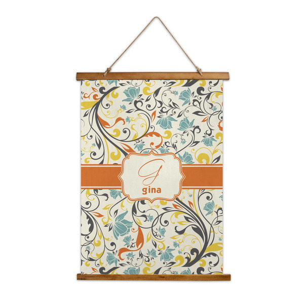 Custom Swirly Floral Wall Hanging Tapestry (Personalized)
