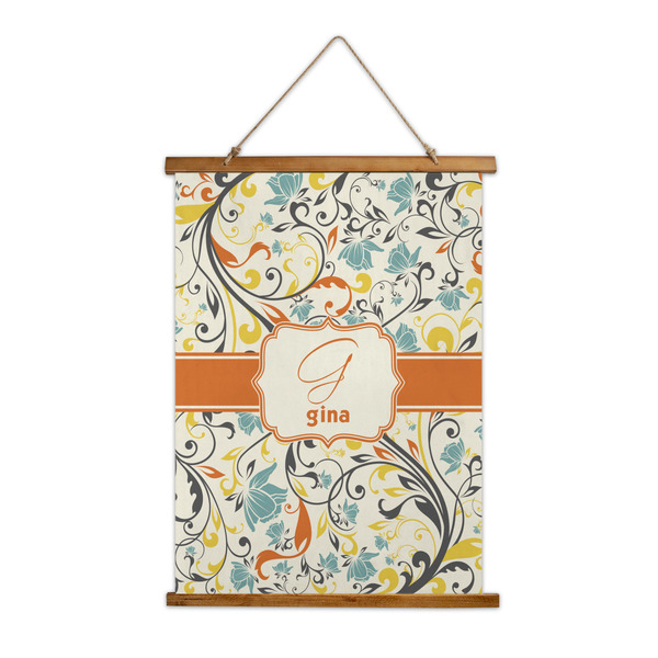 Custom Swirly Floral Wall Hanging Tapestry (Personalized)