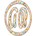 Swirly Floral Monogram Decal - Small (Personalized)