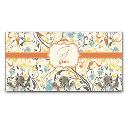 Swirly Floral Wall Mounted Coat Rack (Personalized)