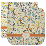 Swirly Floral Facecloth / Wash Cloth (Personalized)