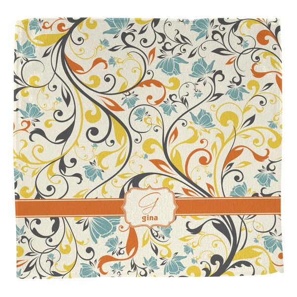 Swirly Floral Washcloth - Front - No Soap