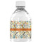Swirly Floral Water Bottle Label - Back View