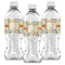 Swirly Floral Water Bottle Labels - Front View