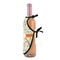 Swirly Floral Wine Bottle Apron - DETAIL WITH CLIP ON NECK