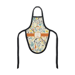 Swirly Floral Bottle Apron (Personalized)