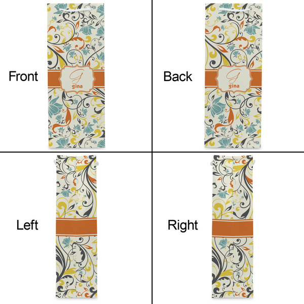 Swirly Floral Wine Gift Bag - Matte - Approval
