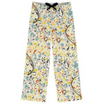 Swirly Floral Womens Pajama Pants - L