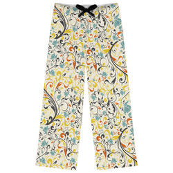 Swirly Floral Womens Pajama Pants - XS