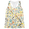 Swirly Floral Womens Racerback Tank Top - Small