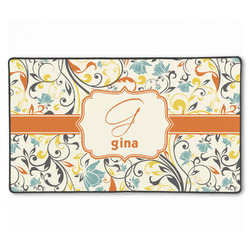 Swirly Floral XXL Gaming Mouse Pad - 24" x 14" (Personalized)