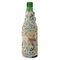 Swirly Floral Zipper Bottle Cooler - ANGLE (bottle)