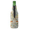 Swirly Floral Zipper Bottle Cooler - BACK (bottle)