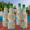 Swirly Floral Zipper Bottle Cooler - Set of 4 - LIFESTYLE