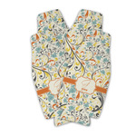 Swirly Floral Zipper Bottle Cooler - Set of 4 (Personalized)