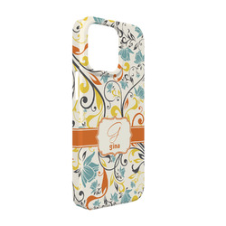 Swirly Floral iPhone Case - Plastic - iPhone 13 Pro (Personalized)