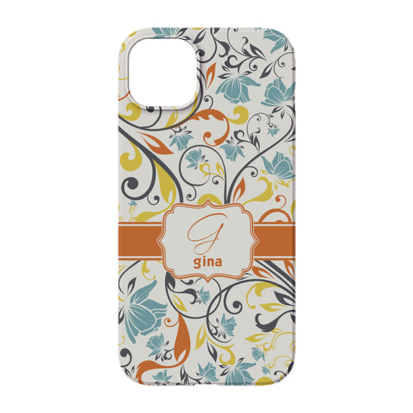 Swirly Floral iPhone 14 Case - Back
