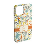 Swirly Floral iPhone Case - Plastic - iPhone 15 Pro (Personalized)