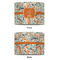 Orange & Blue Leafy Swirls 12" Drum Lampshade - APPROVAL (Fabric)
