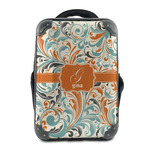 Orange & Blue Leafy Swirls 15" Hard Shell Backpack (Personalized)