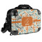 Orange & Blue Leafy Swirls 15" Hard Shell Briefcase - FRONT