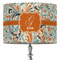 Orange & Blue Leafy Swirls 16" Drum Lamp Shade - Fabric (Personalized)
