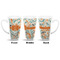 Orange & Blue Leafy Swirls 16 Oz Latte Mug - Approval