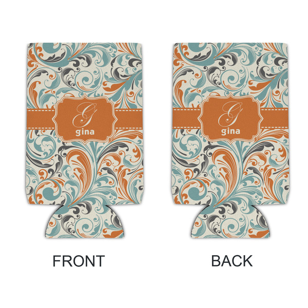 Orange & Blue Leafy Swirls 16oz Can Sleeve - APPROVAL