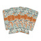 Orange & Blue Leafy Swirls Can Cooler (16 oz) - Set of 4 (Personalized)