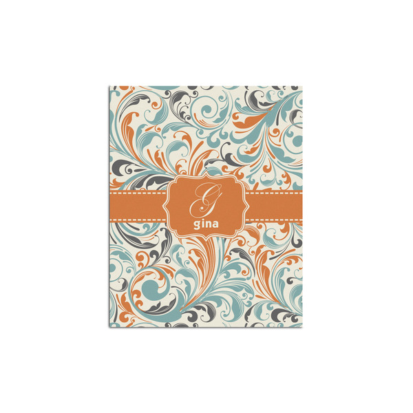 Custom Orange & Blue Leafy Swirls Posters - Matte - 16x20 (Personalized)