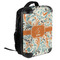 Orange & Blue Leafy Swirls 18" Hard Shell Backpacks - ANGLED VIEW