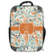Orange & Blue Leafy Swirls 18" Hard Shell Backpacks - FRONT