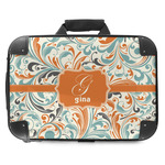 Orange & Blue Leafy Swirls Hard Shell Briefcase - 18" (Personalized)