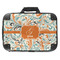 Orange & Blue Leafy Swirls 18" Laptop Briefcase - FRONT